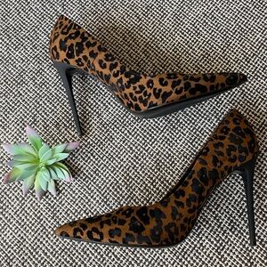 ZARA BAD & BOUGIE LEOPARD SUEDE LEATHER PUMPS 💄